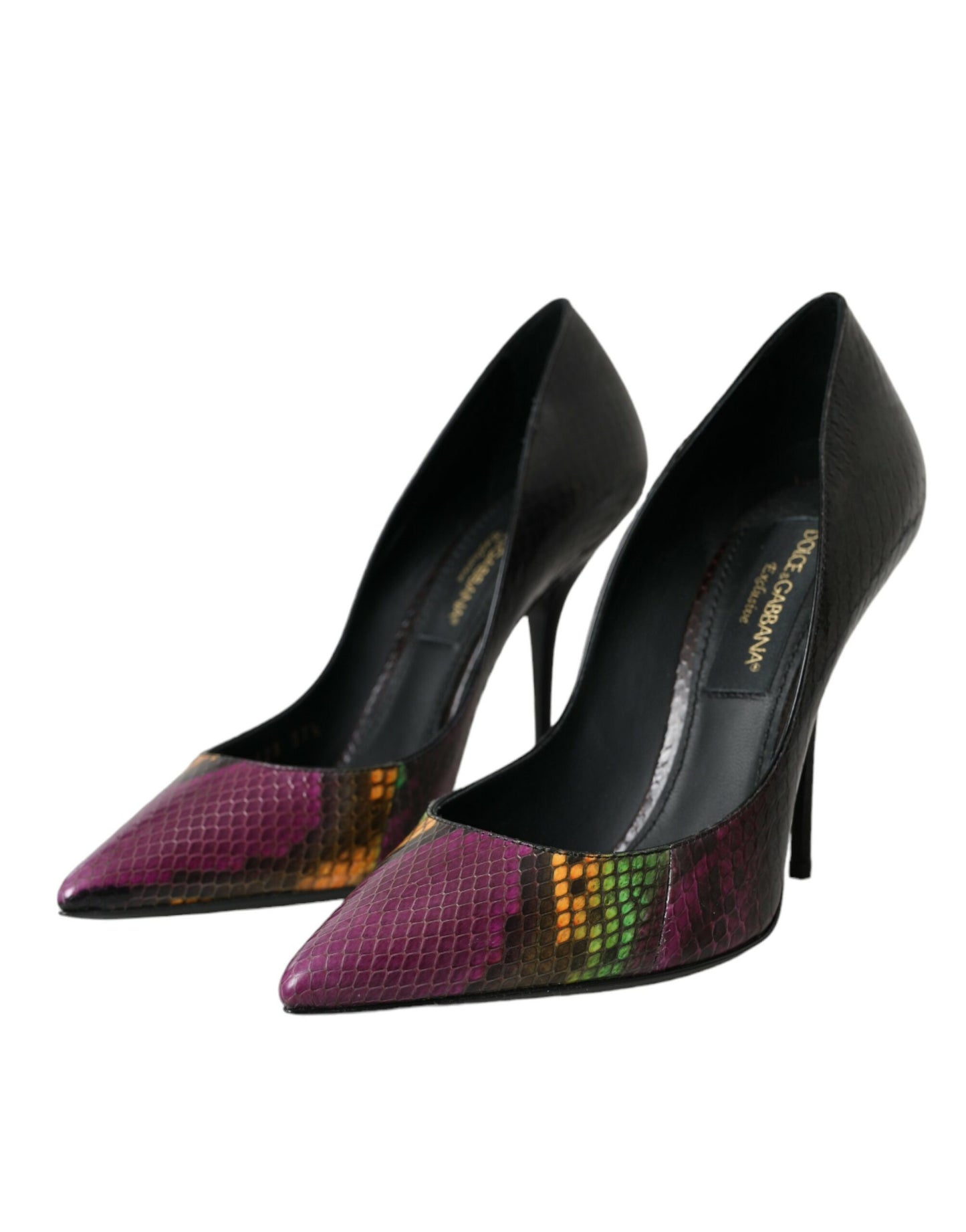 Dolce & Gabbana Multicolor Exotische Leder Absätze Pumps Schuhe