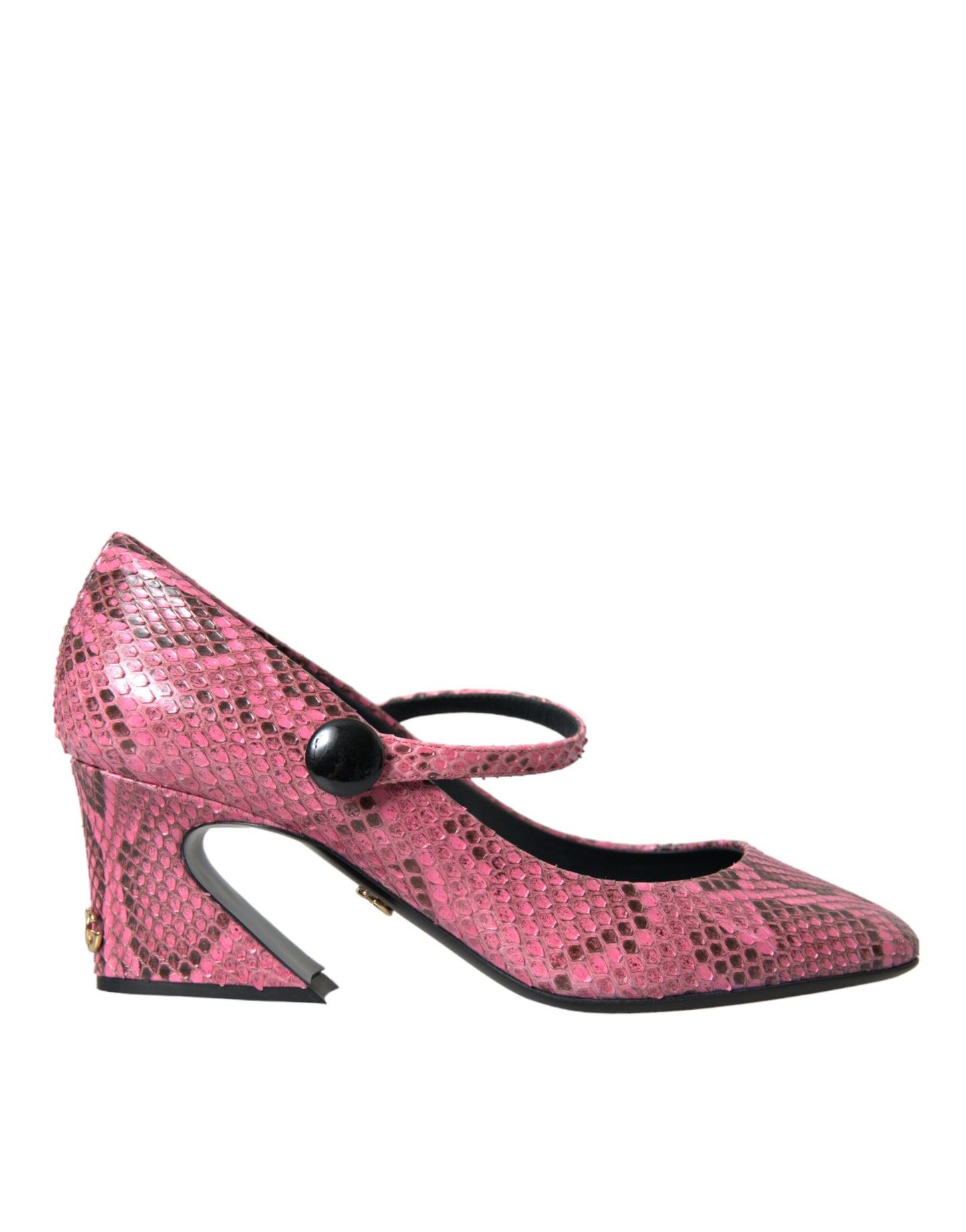 Dolce & Gabbana Rosa Python Leder Mary Jane Heels Schuhe