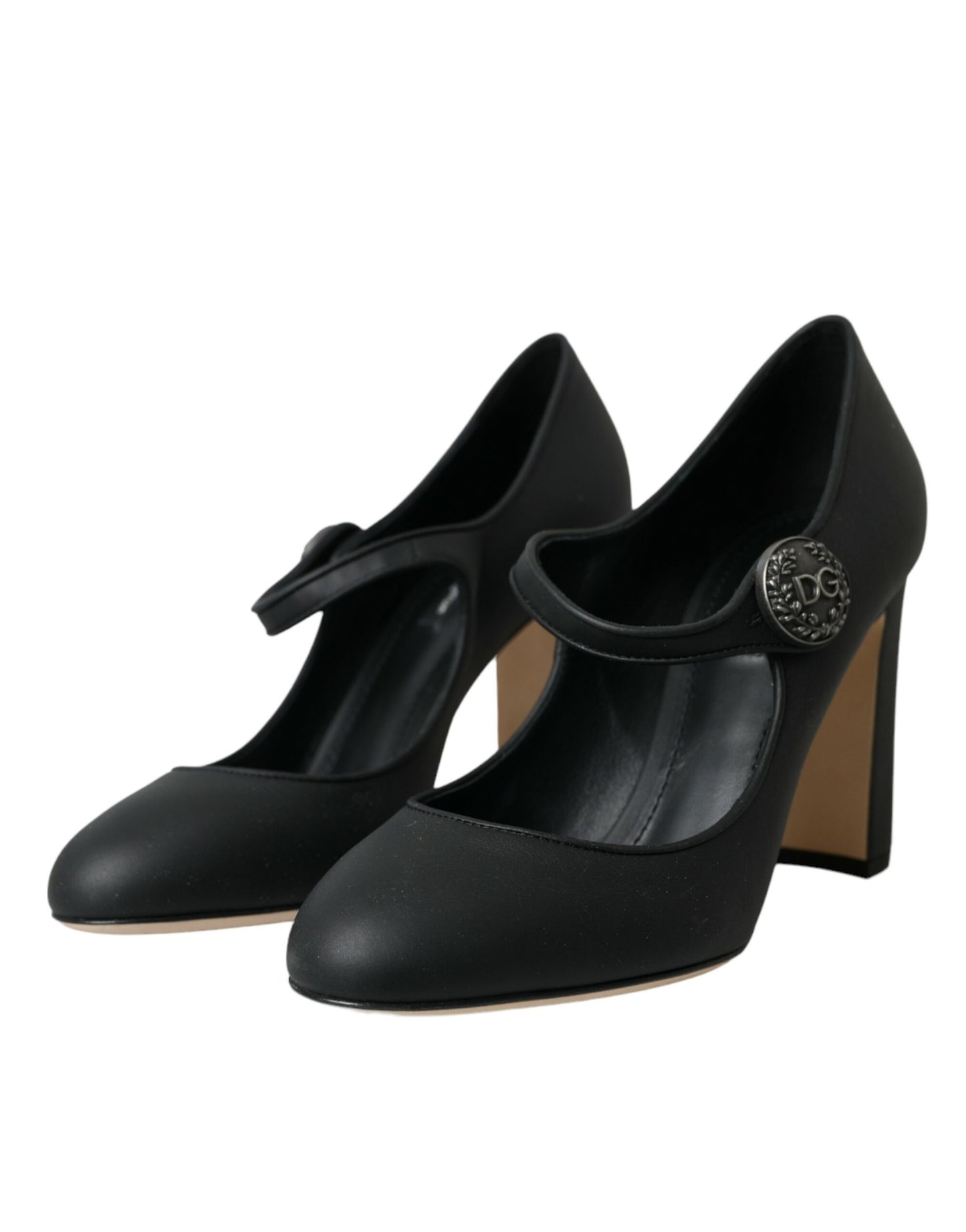 Dolce & Gabbana Schwarz Leder Mary Jane Pumps Heels Schuhe