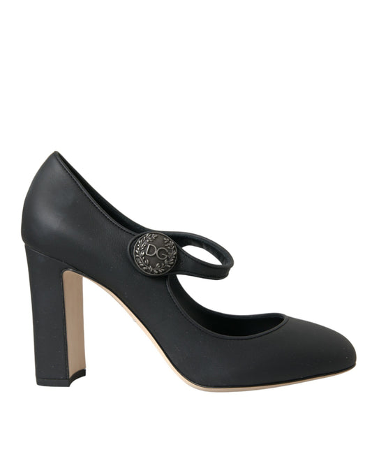 Dolce & Gabbana Schwarz Leder Mary Jane Pumps Heels Schuhe