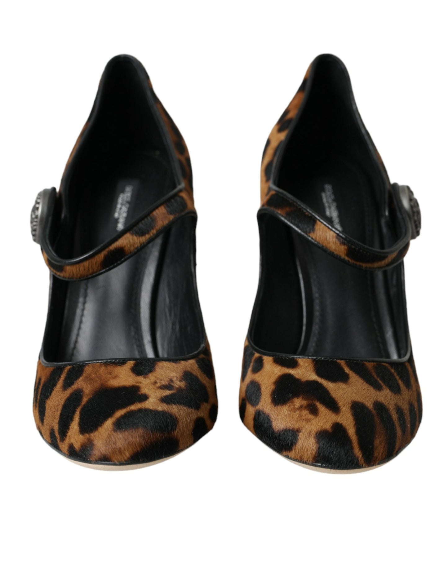 Dolce & Gabbana Braun Leopard Kalb Haar Mary Jane Pumps Schuhe