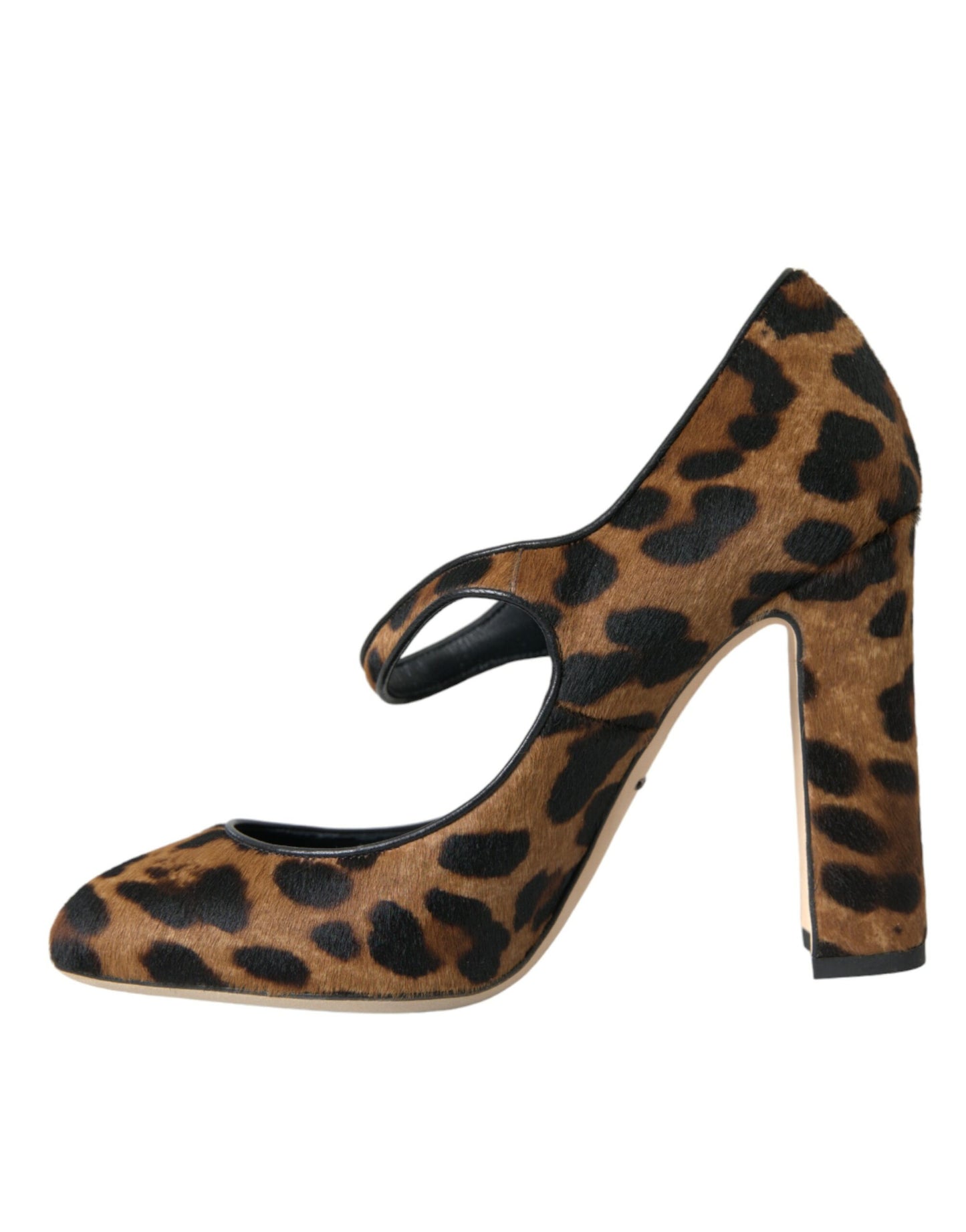 Dolce & Gabbana Braun Leopard Kalb Haar Mary Jane Pumps Schuhe