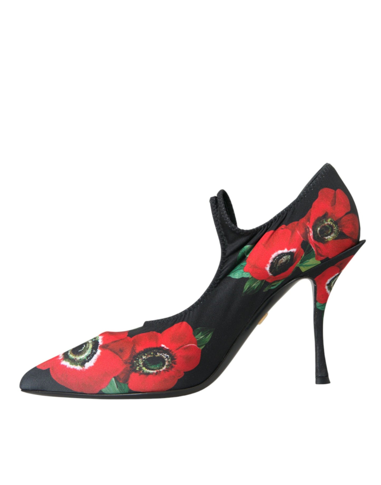 Dolce & Gabbana Schwarz Floral Kristall Mary Jane Pumps Schuhe