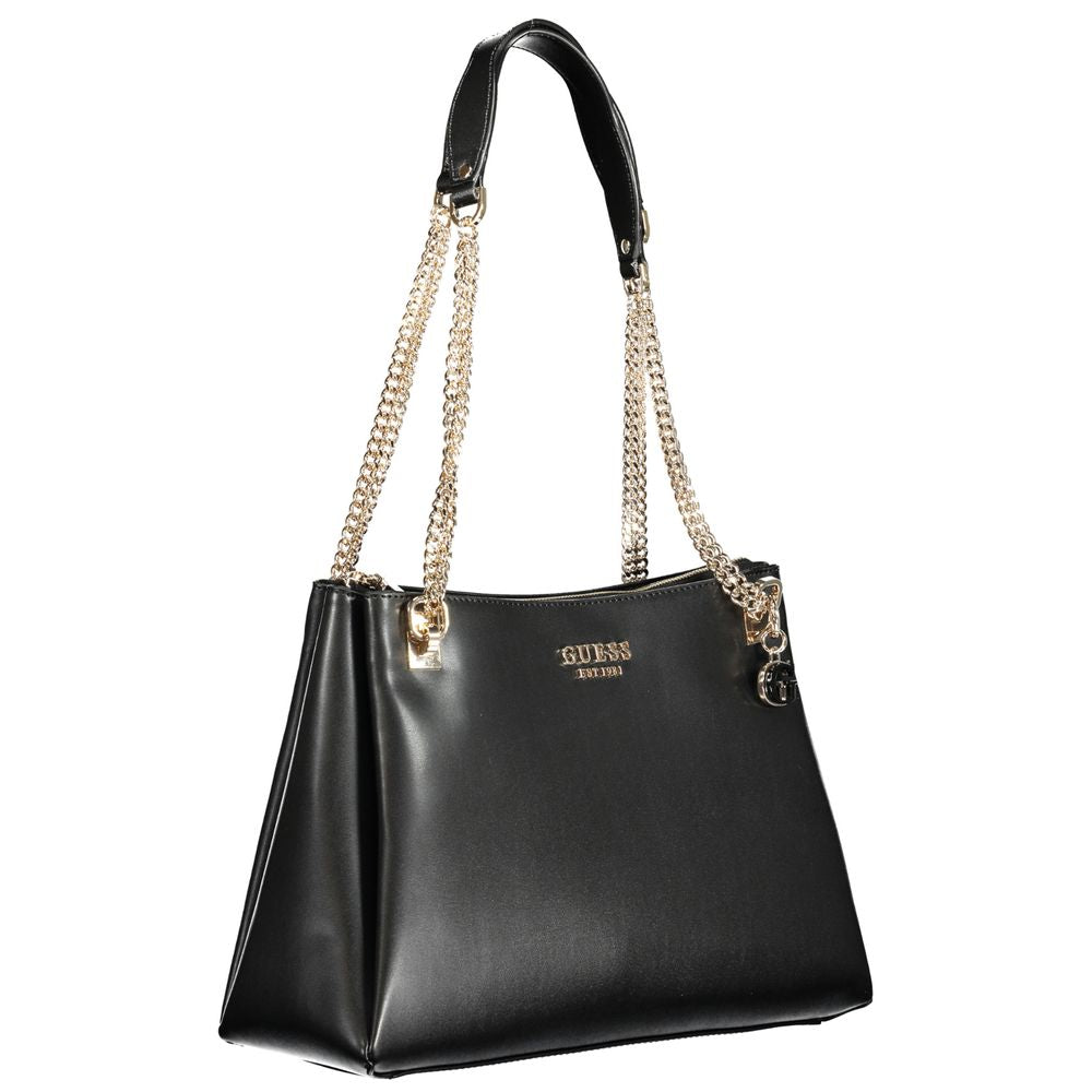 Guess Jeans Schwarze Polyethylen-Handtasche