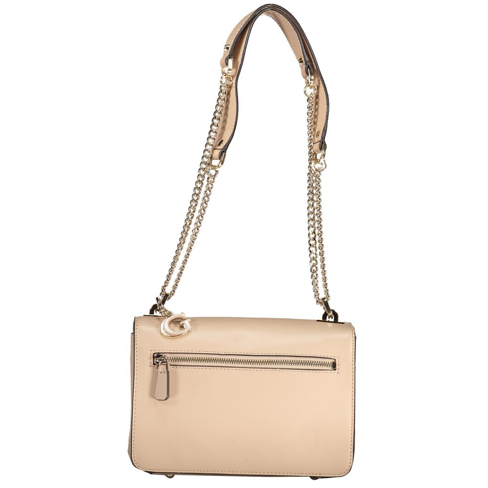 Guess Jeans Beige Polyethylen Handtasche