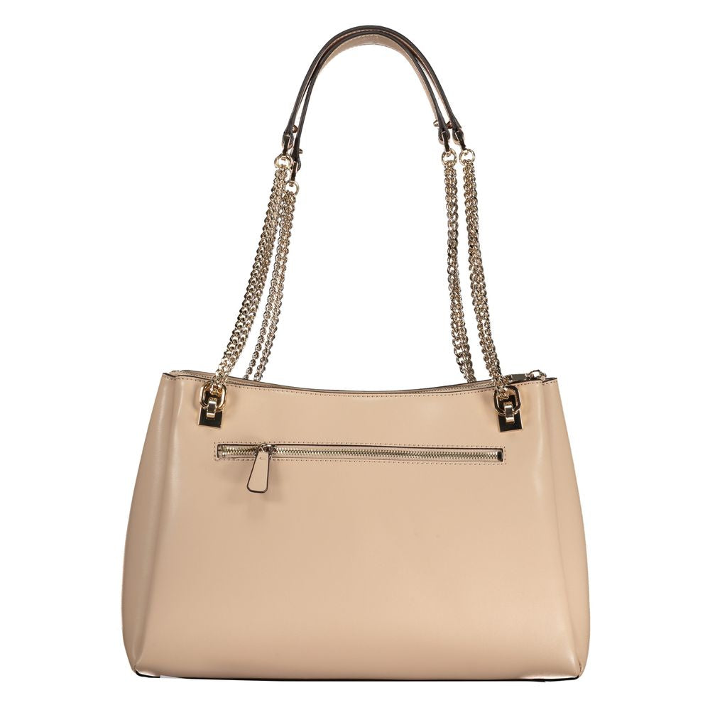 Guess Jeans Beige Polyethylen Handtasche