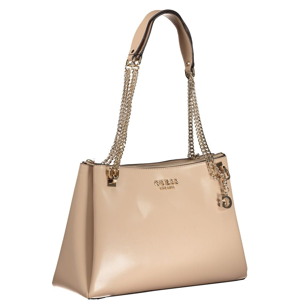 Guess Jeans Beige Polyethylen Handtasche