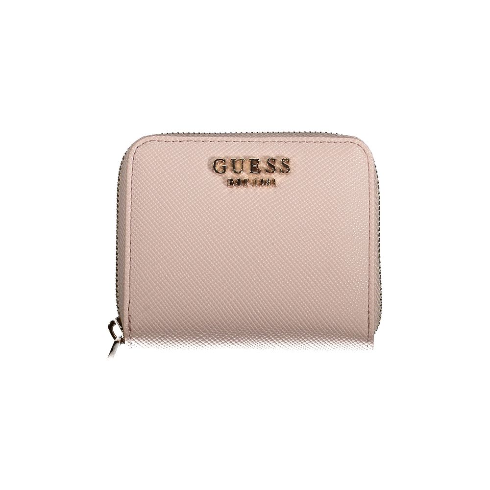 Guess Jeans Portemonnaie aus rosa Polyethylen