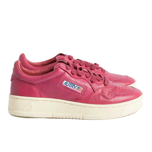 Autry Fuchsia Leder Di Capra Sneaker