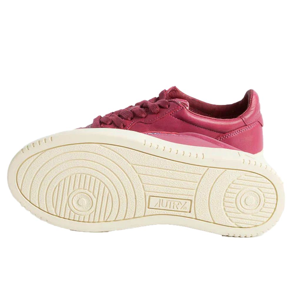 Autry Fuchsia Leder Di Capra Sneaker