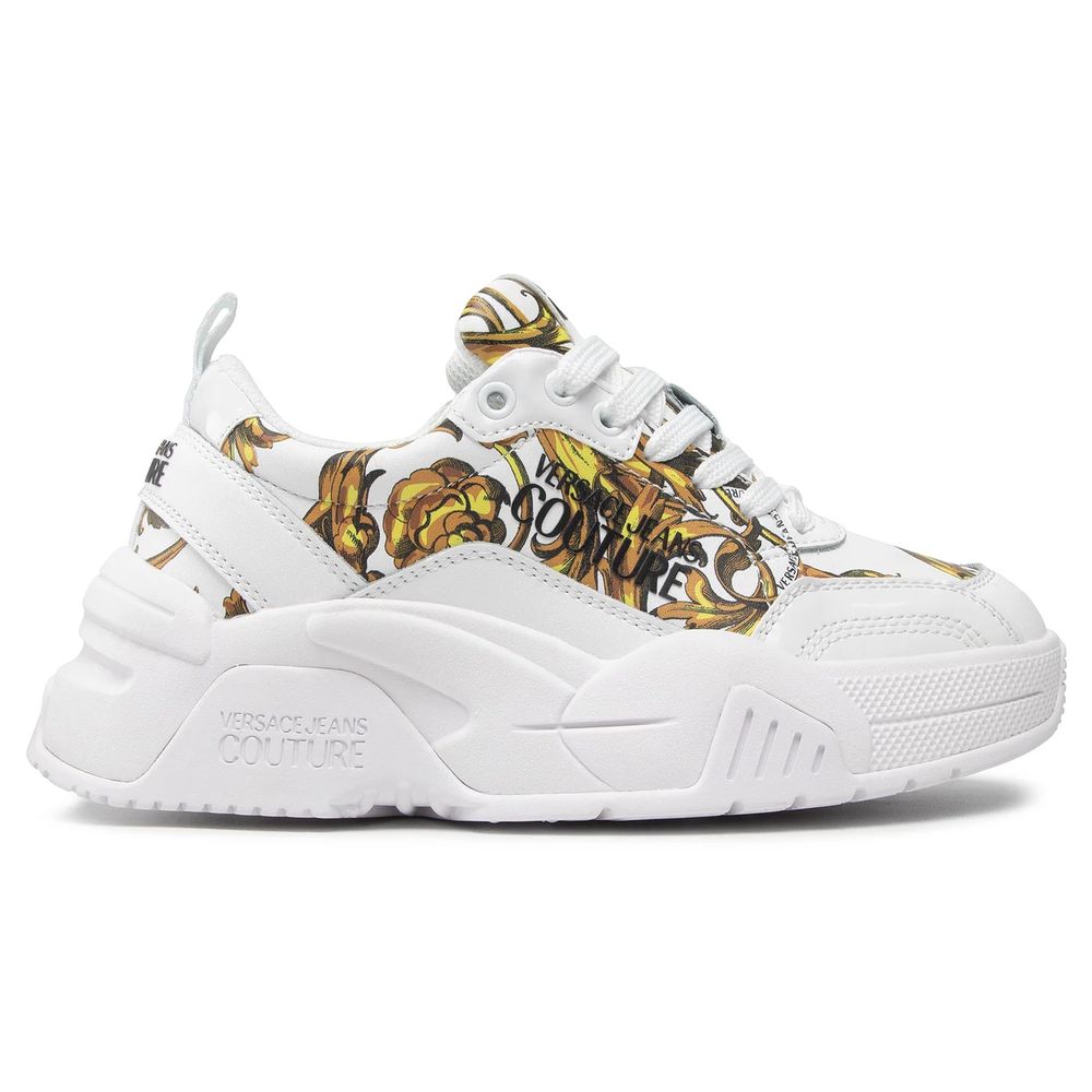 Versace Jeans Weißes Leder Di Kalbsleder Sneaker