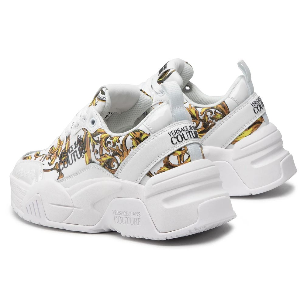 Versace Jeans Weißes Leder Di Kalbsleder Sneaker