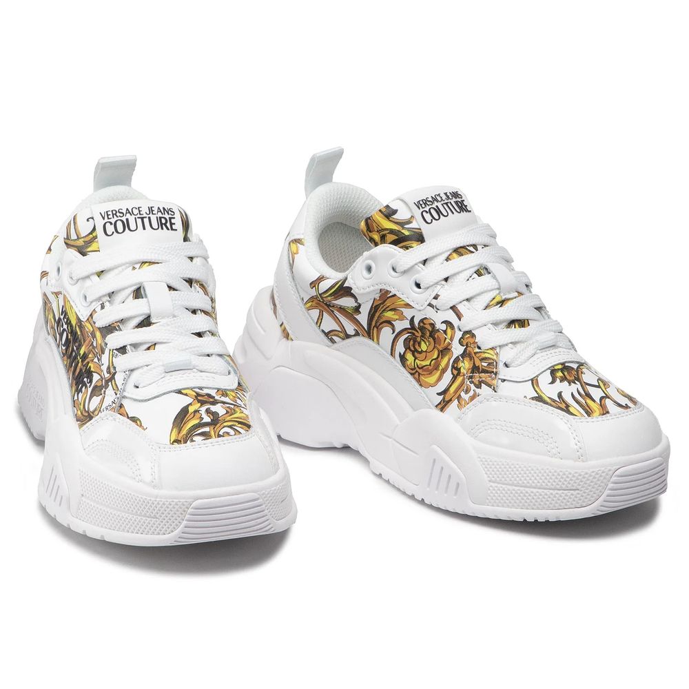 Versace Jeans Weißes Leder Di Kalbsleder Sneaker