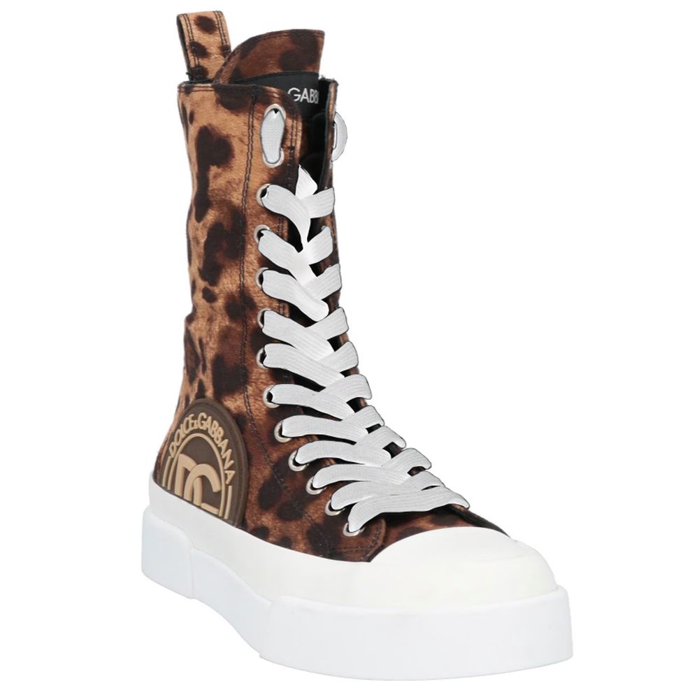 Dolce & Gabbana Brauner Baumwollsneaker