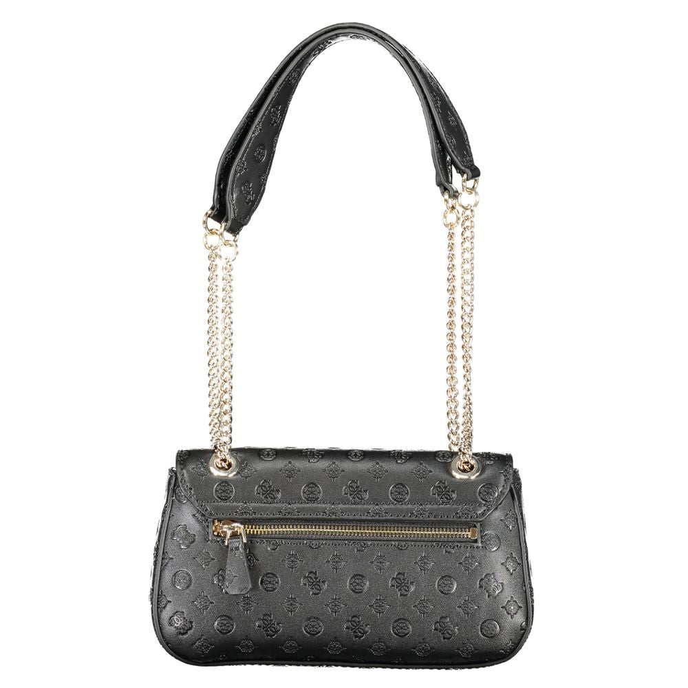 Guess Jeans Schwarze Polyethylen-Handtasche