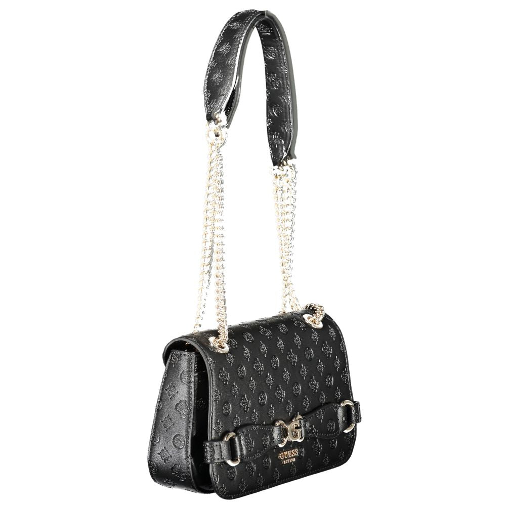 Guess Jeans Schwarze Polyethylen-Handtasche