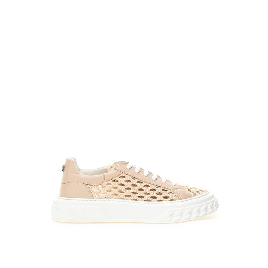 Casadei Chic Beige Leder Sneakers