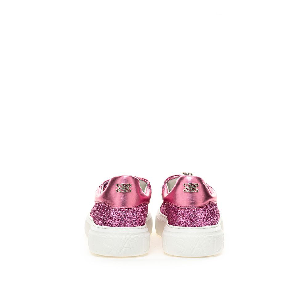 Casadei Fuchsia Leder Sneaker