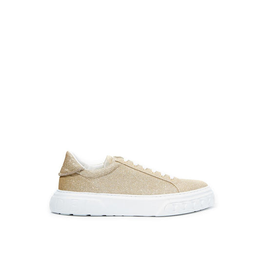 Casadei Elegante Leder-Sneakers in Gold