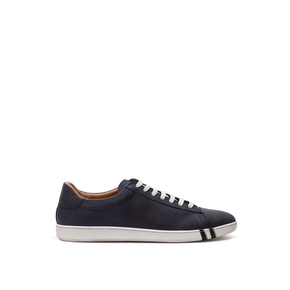 Bally Elegante Blaue Leder Sneakers für Männer