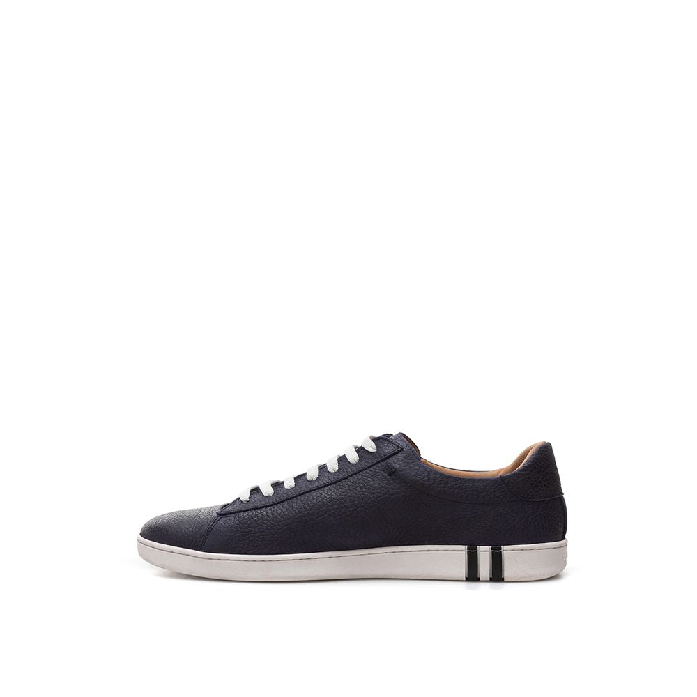 Bally Elegante Blaue Leder Sneakers für Männer