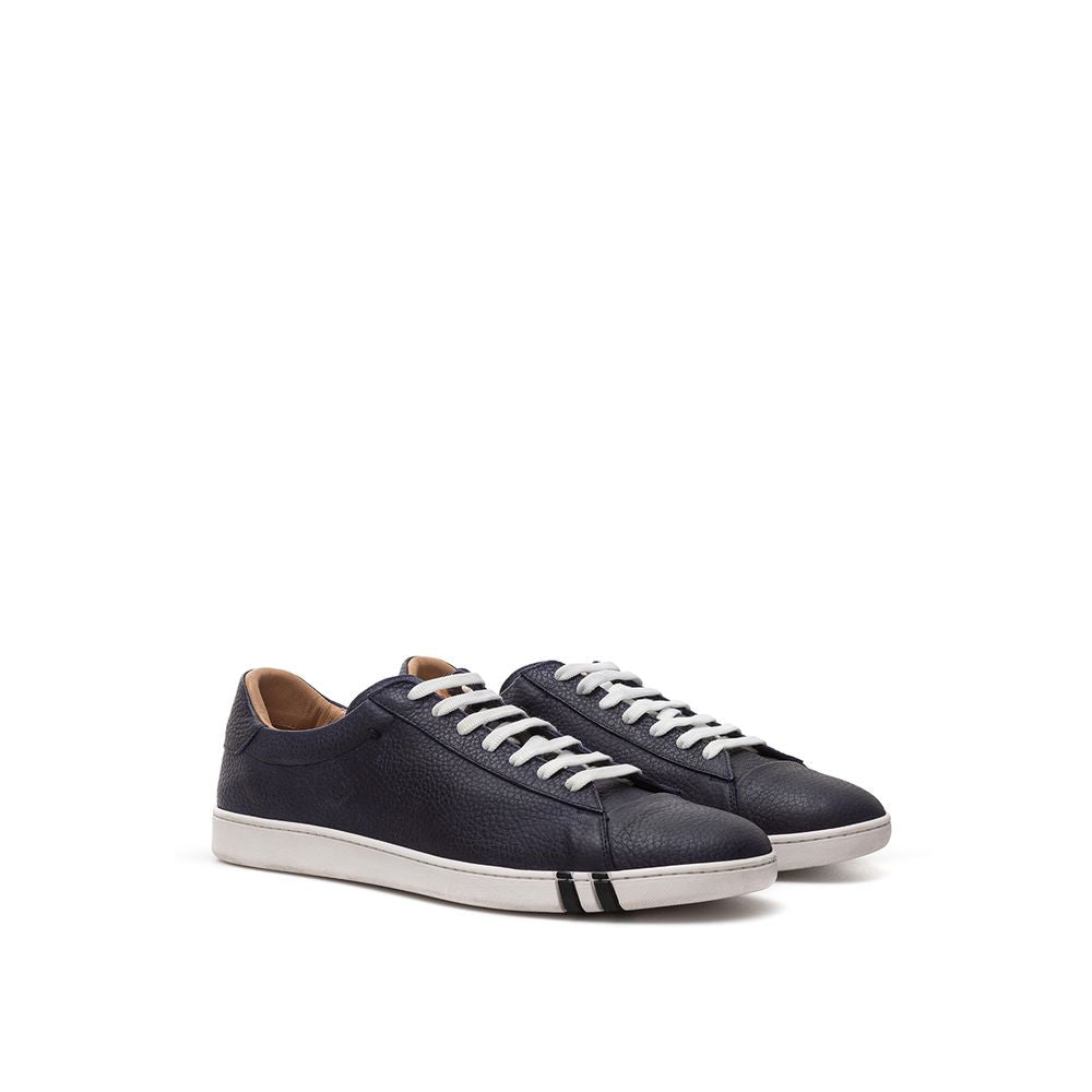 Bally Elegante Blaue Leder Sneakers für Männer