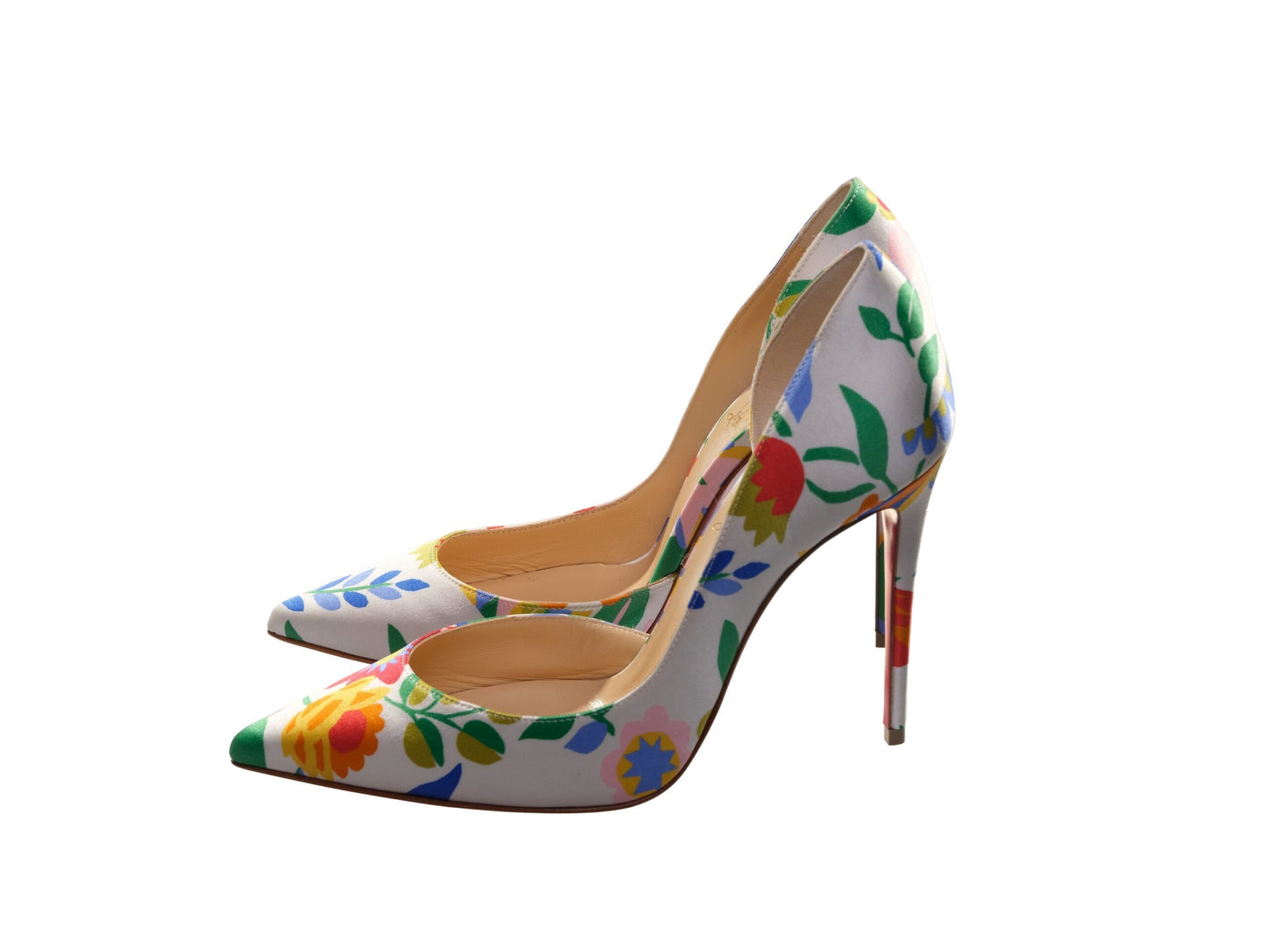 Christian Louboutin Iriza 100 Hochhackige Pumps aus geblümtem Kreppsatin