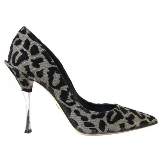 Dolce & Gabbana Graue Leder Di Kalbsleder Pumps