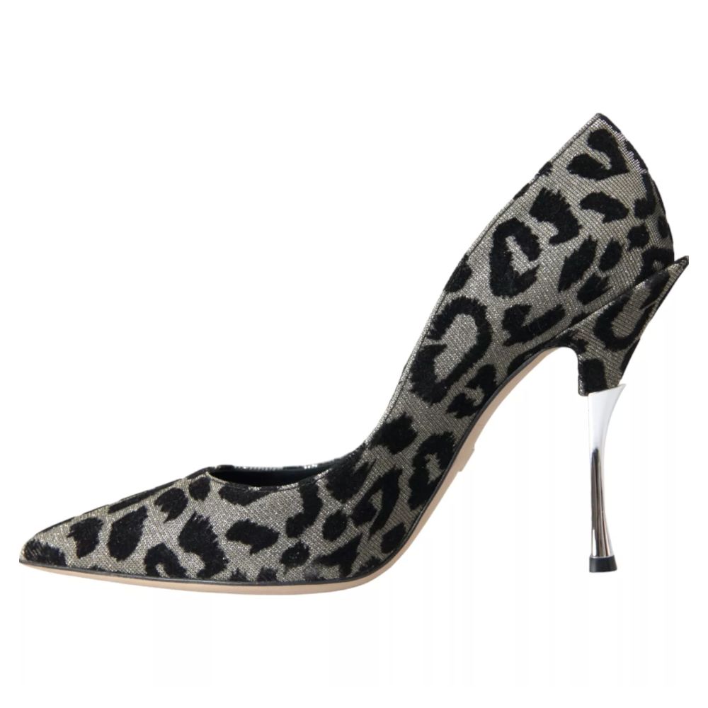 Dolce & Gabbana Graue Leder Di Kalbsleder Pumps