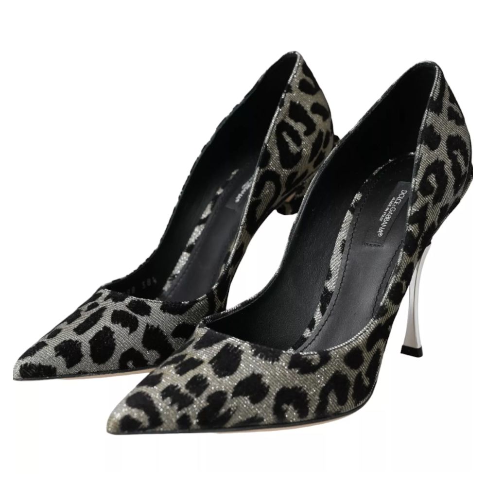 Dolce & Gabbana Graue Leder Di Kalbsleder Pumps