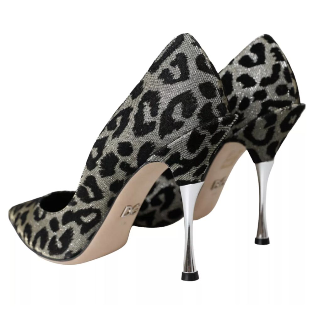 Dolce & Gabbana Graue Leder Di Kalbsleder Pumps