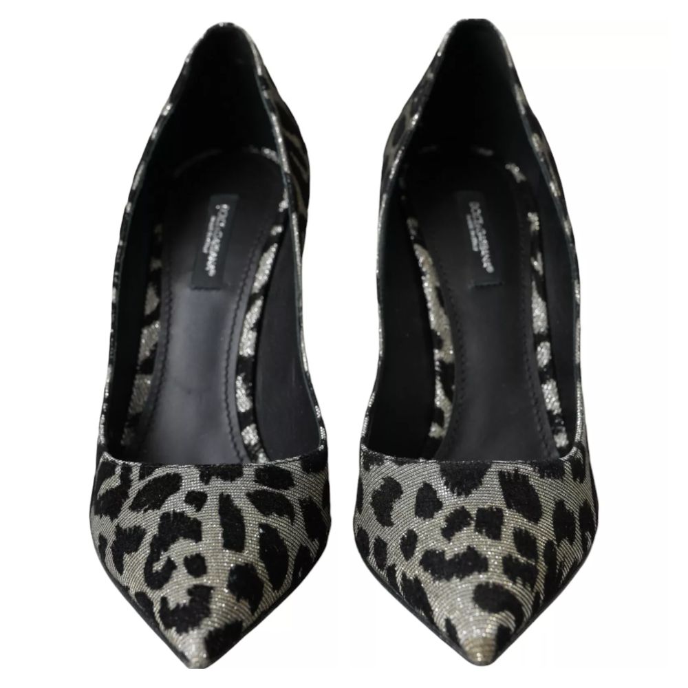 Dolce & Gabbana Graue Leder Di Kalbsleder Pumps