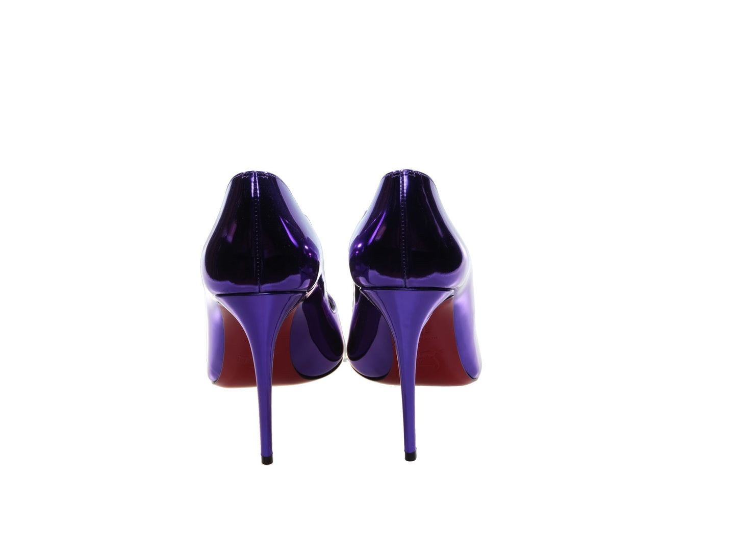 Christian Louboutin Hot Chick 100 Lila Verspiegelte Lackleder High Heel Pumps