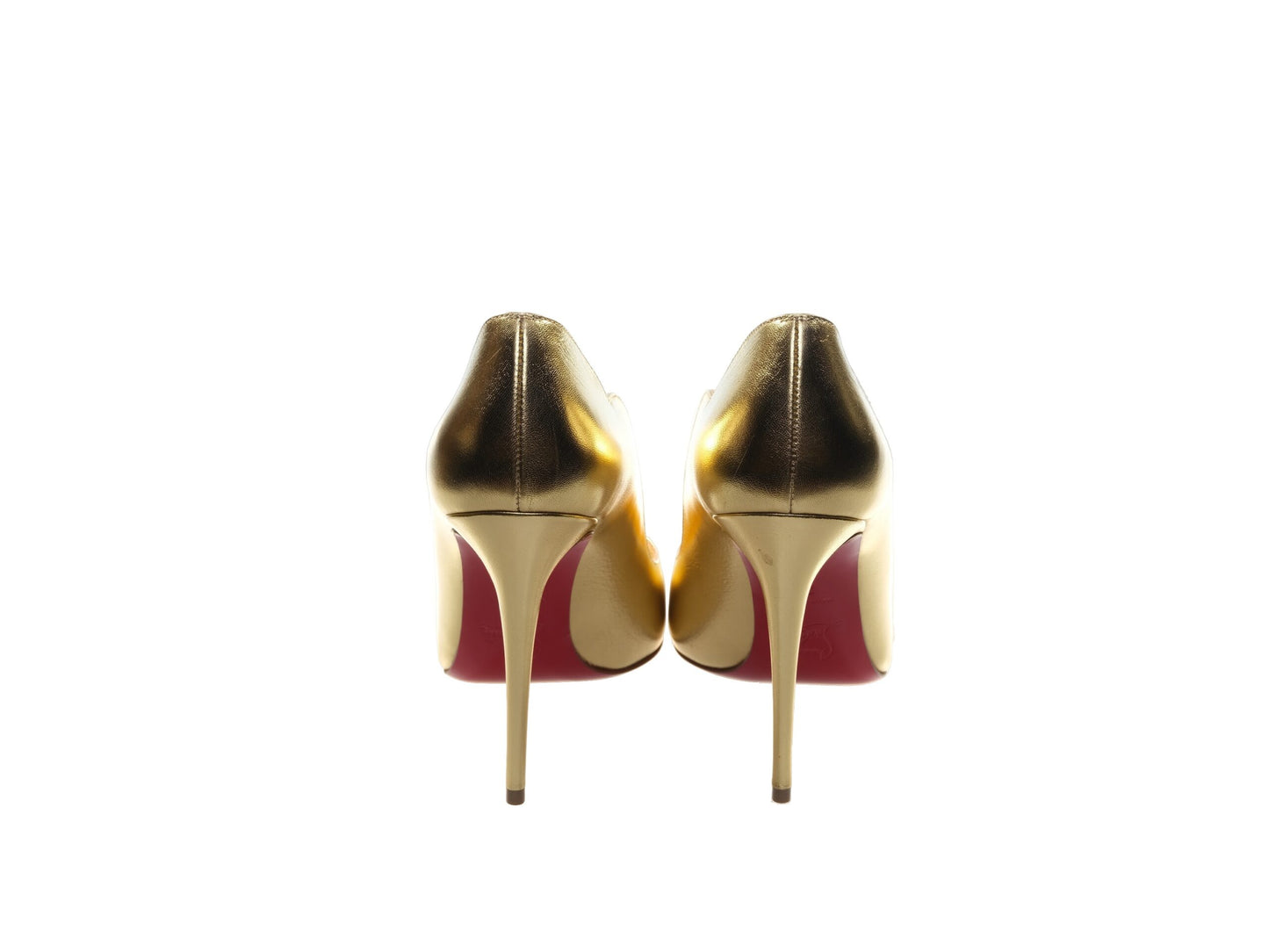 Christian Louboutin Hot Chick 100 Gold High Heel Pumps