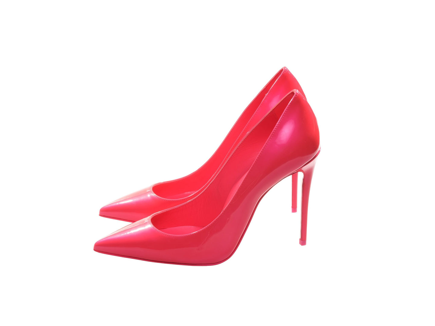 Christian Louboutin Sportliche Kate Hot Pink Lackleder High Heel Pumps