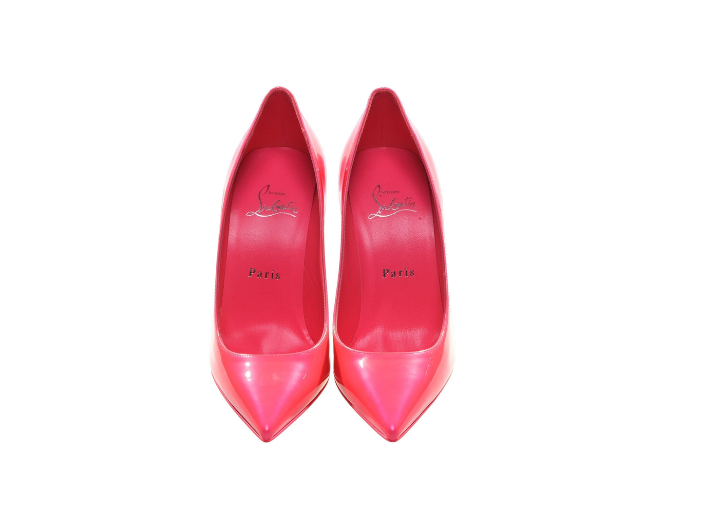 Christian Louboutin Sportliche Kate Hot Pink Lackleder High Heel Pumps