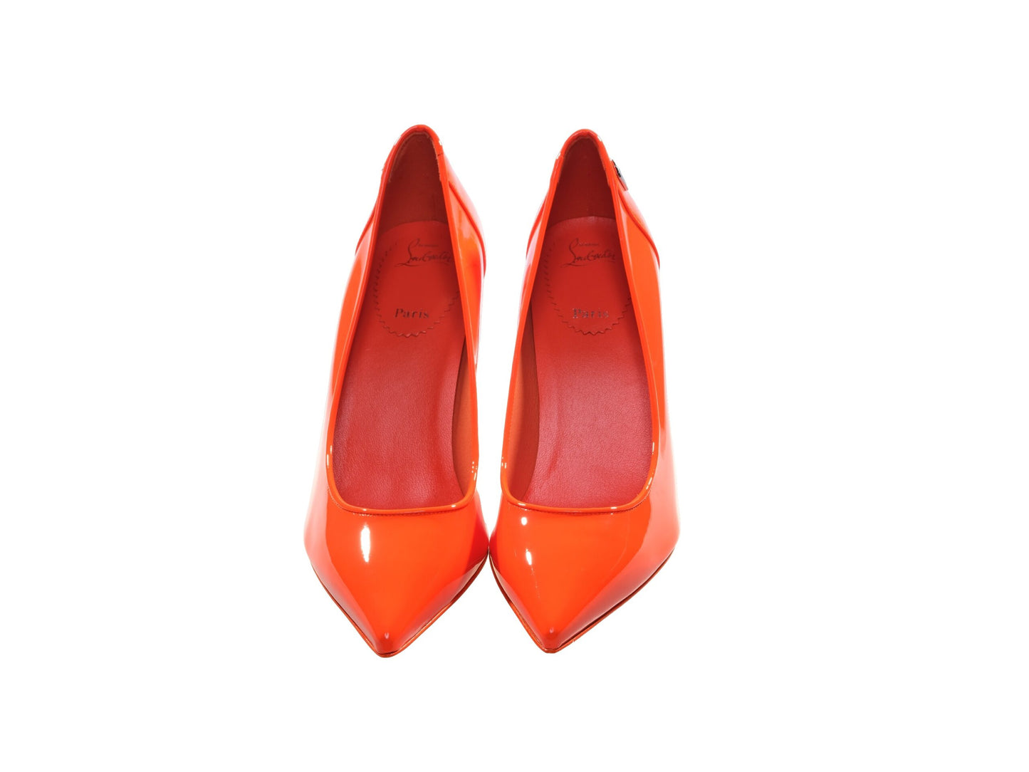 Christian Louboutin Sporty Kate Orange Lackleder High Heel Pumps