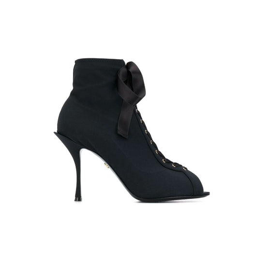 Dolce & Gabbana Schwarzer Nylon-Stiefel