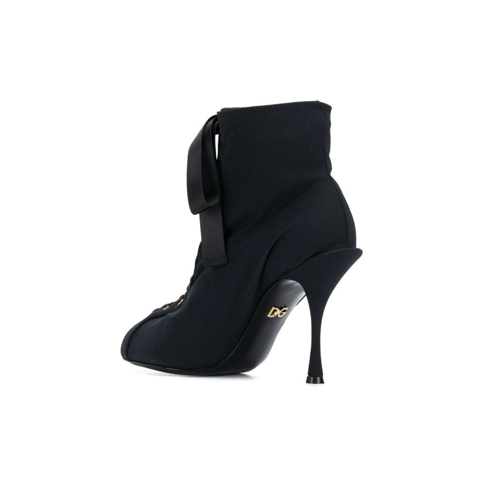 Dolce & Gabbana Schwarzer Nylon-Stiefel