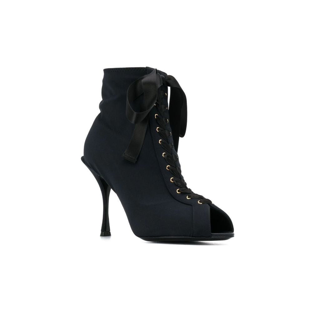 Dolce & Gabbana Schwarzer Nylon-Stiefel