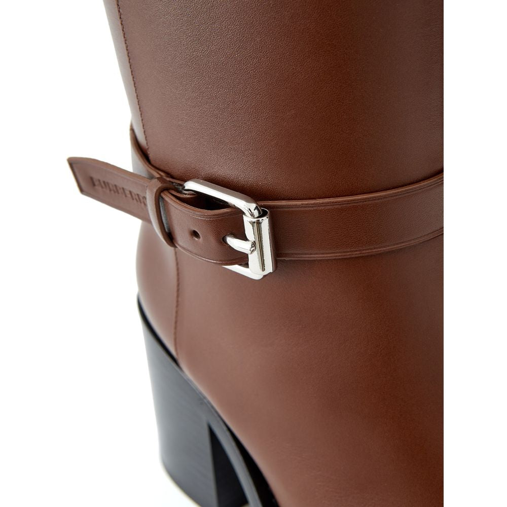 Burberry Brauner Lederstiefel