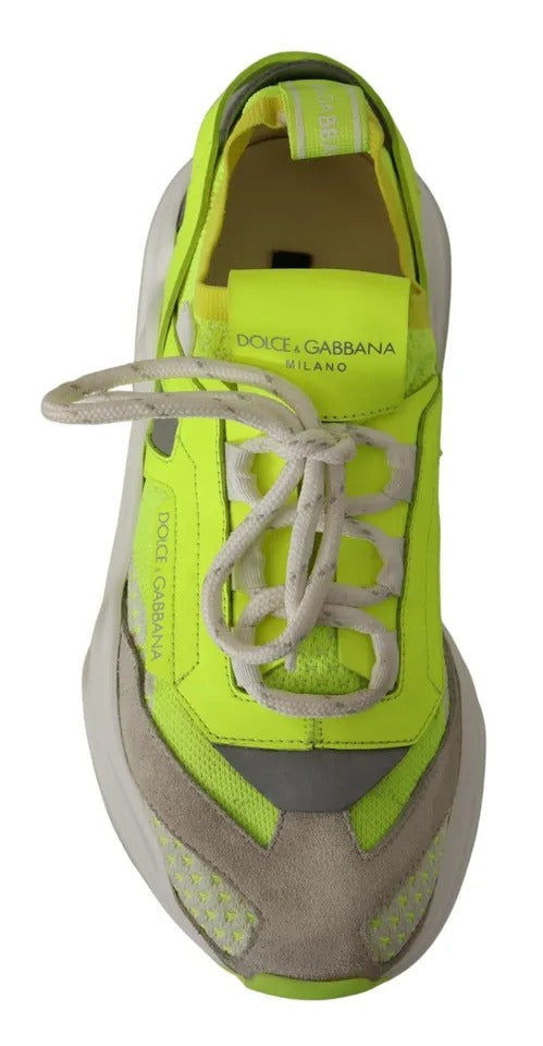 Dolce & Gabbana Gelb Weiß Daymaster Frauen Turnschuhe Schuhe