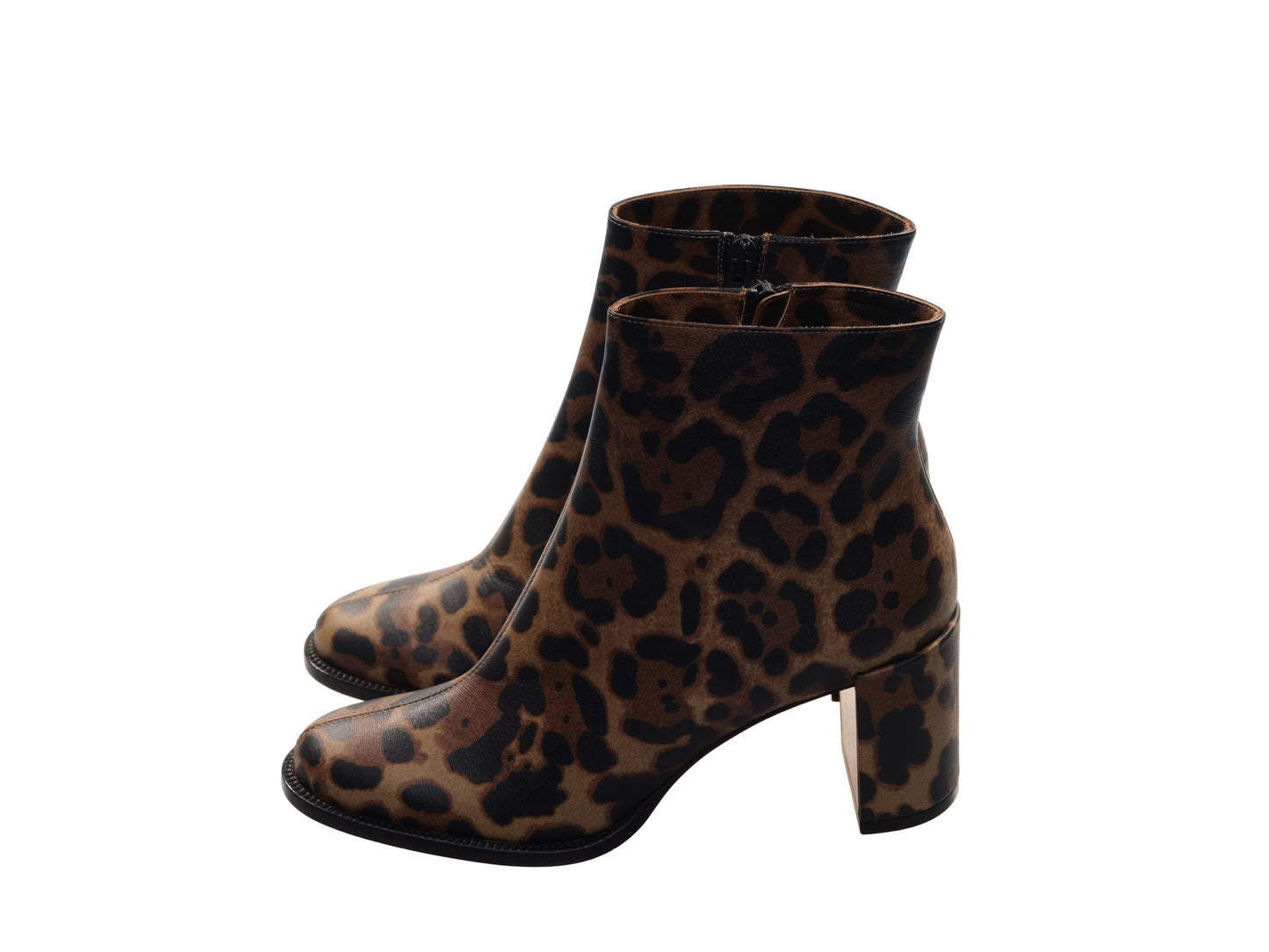 Christian Louboutin Adoxa 70 Brauner Stiefel mit hohem Absatz und Leopardenmuster