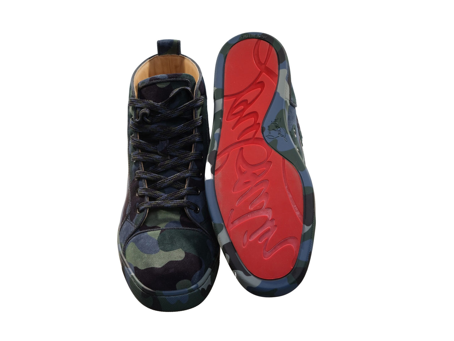 Christian Louboutin Louis Orlato Flache Camouflage High Top Turnschuhe