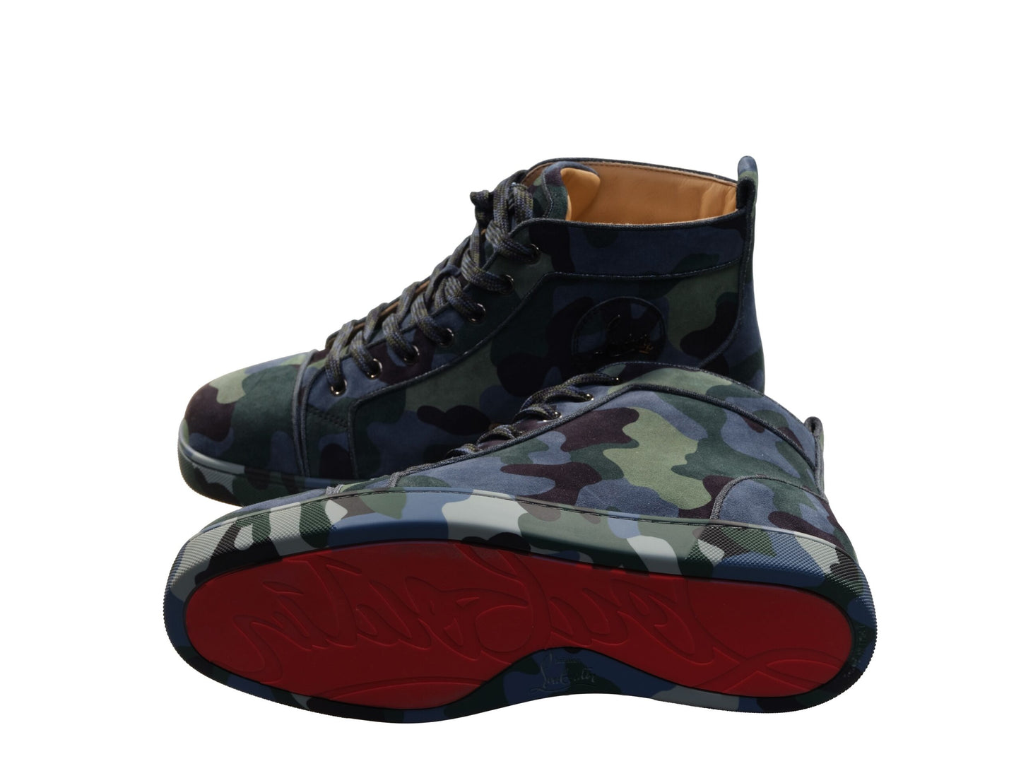 Christian Louboutin Louis Orlato Flache Camouflage High Top Turnschuhe