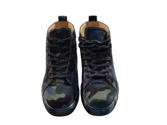 Christian Louboutin Louis Orlato Flache Camouflage High Top Turnschuhe