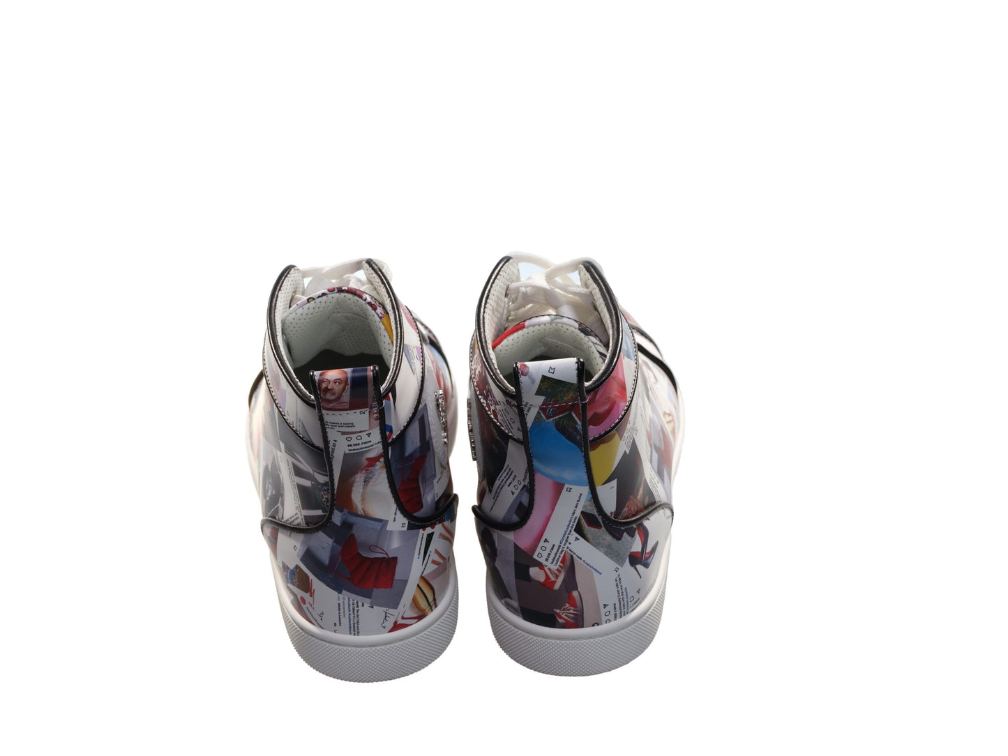 Christian Louboutin Louis Orlato Flache bedruckte Leder High Top Sneakers