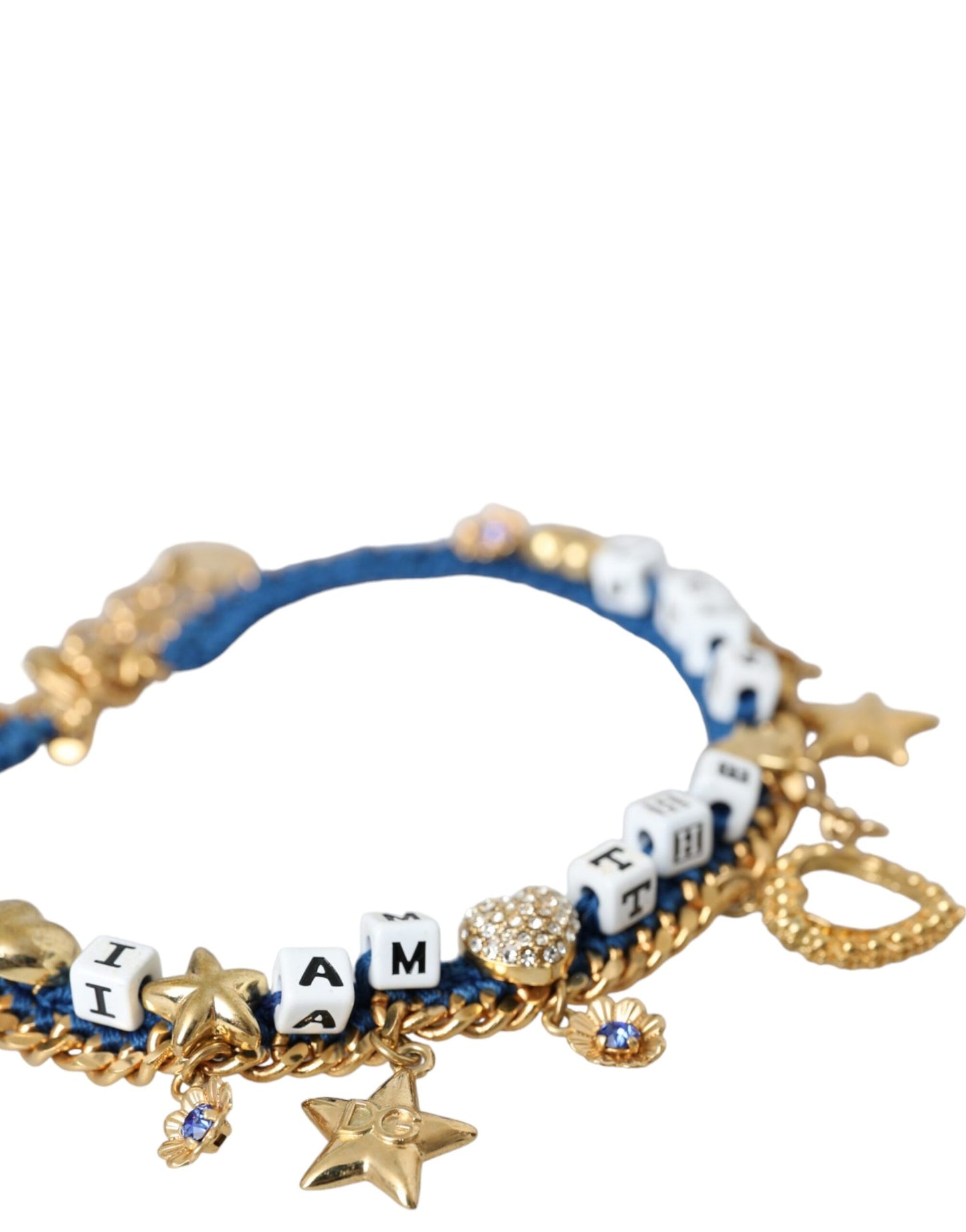 Dolce & Gabbana Gold Tone Messing Kette Iam The Star Armband