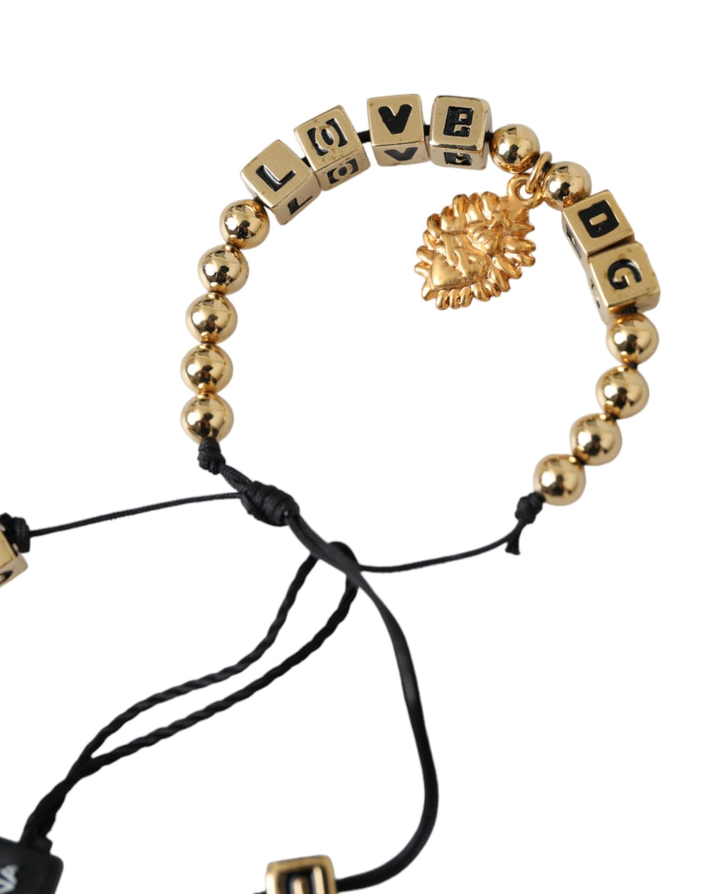 Dolce & Gabbana Gold Perlen LOVE DG Charm Mode Armband