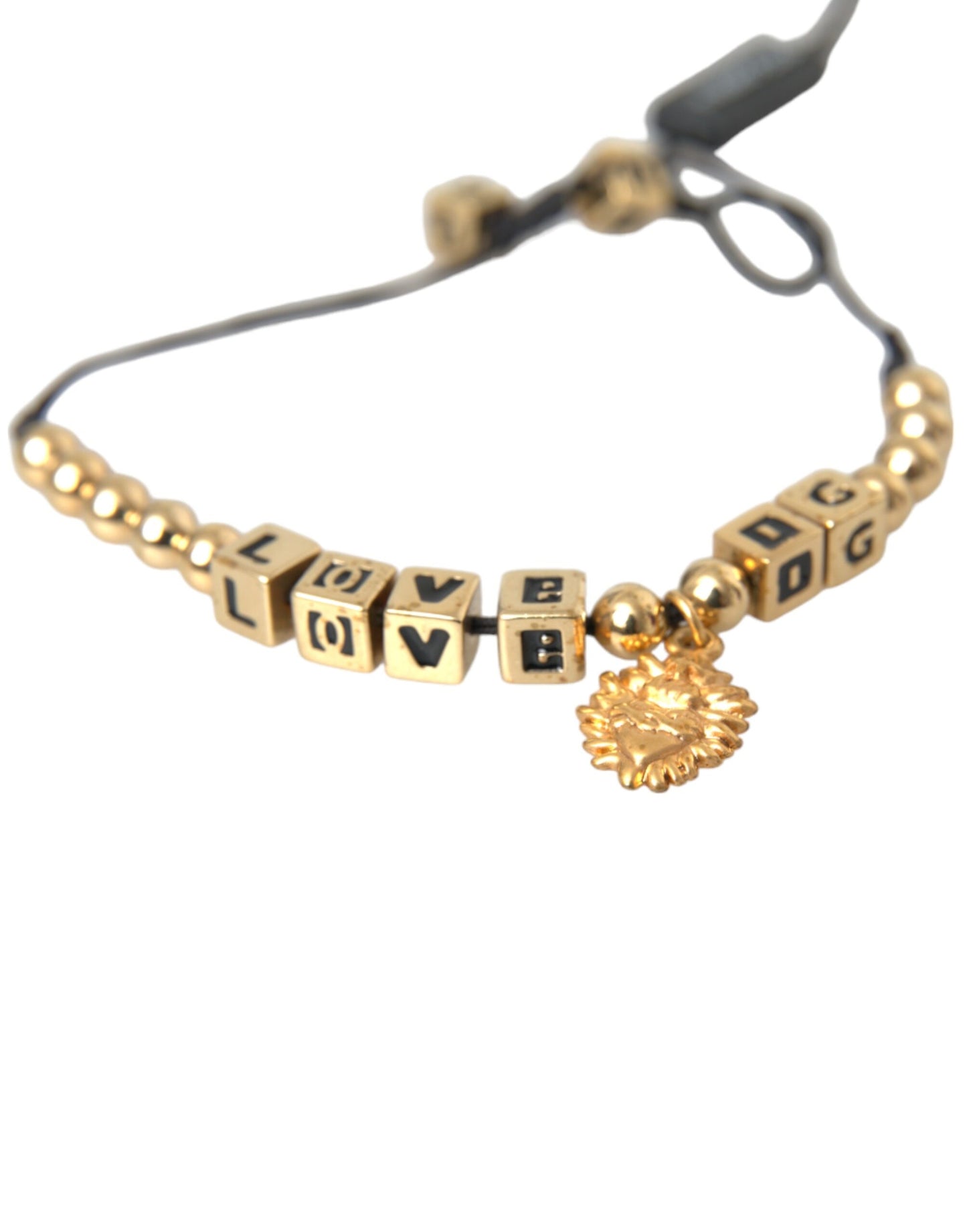 Dolce & Gabbana Gold Perlen LOVE DG Charm Mode Armband